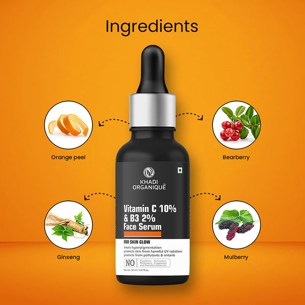 Khadi Organique VITAMIN C 10% & B3 FACE SERUM-30 ml