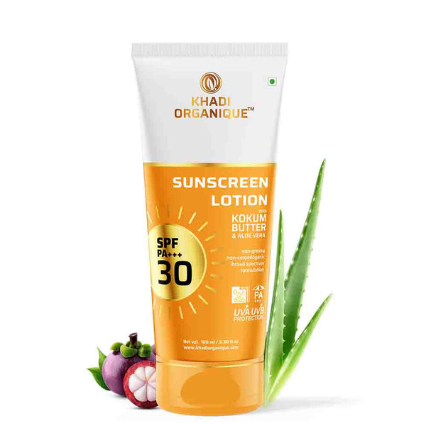 Khadi Organique Sunscreen Lotion SPF 30 With Kokum Butter and Aloe Vera