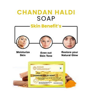 Khadi Organique Chandan Haldi Soap (Pack Of 3)