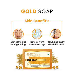 KHADI ORGANIQUE GOLD SOAP (Pack Of 3)