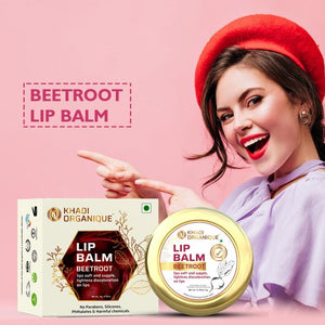 Khadi Organique Beetroot Lip Balm For Dry Damaged And Chapped Lips - 5GM - khadiorganique