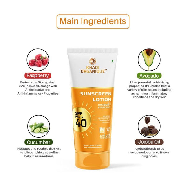 Khadi Organique Sunscreen Lotion SPF 40 - khadiorganique