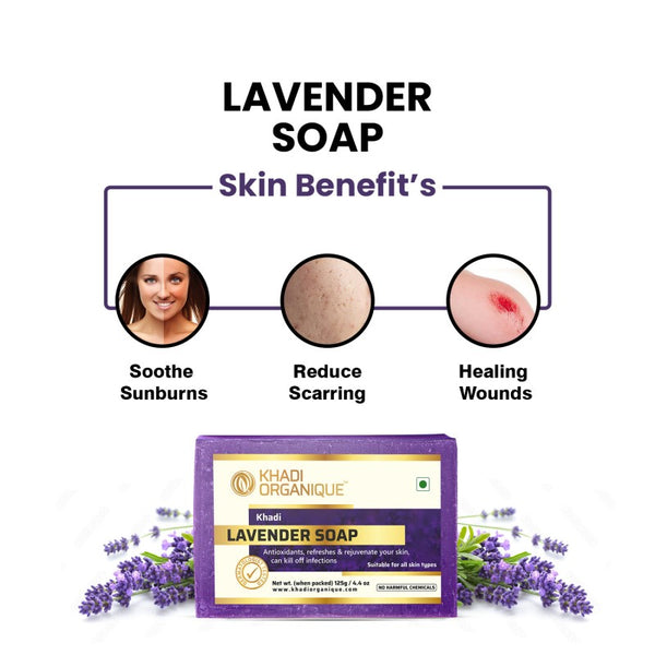 Khadi Organique Lavender Soap Combo Kit