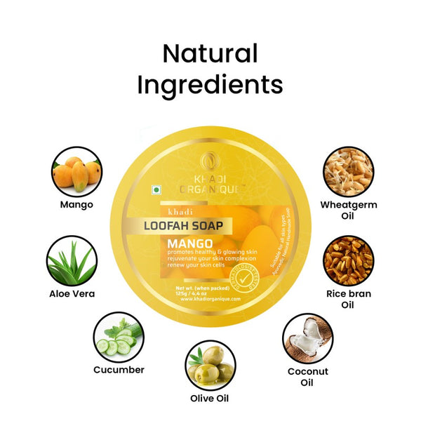 Khadi Organique Mango Loofah Soap