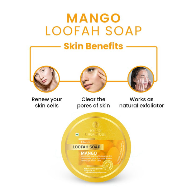 Khadi Organique Mango Loofah Soap
