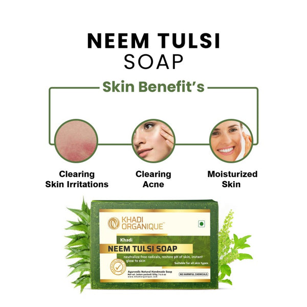 Khadi Organique Neem-Tulsi Soap (Pack Of 3)