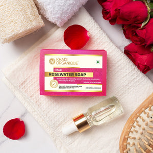 Khadi Organique Rosewater Soap (Pack Of 3)