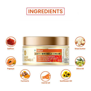 Saffron & Papaya Anti Wrinkle Cream - khadiorganique
