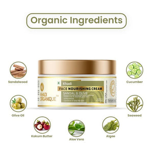 Sandal & Olive Face Nourishing Cream - khadiorganique
