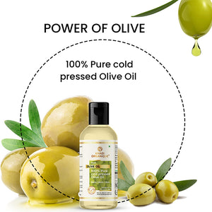 Khadi Organique Olive Oil (100% Cold Pressed Oil) -100ml