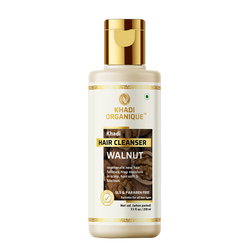 Khadi Organique Walnut Hair Cleanser (Shampoo) - Sls & Paraben Free - 210ml