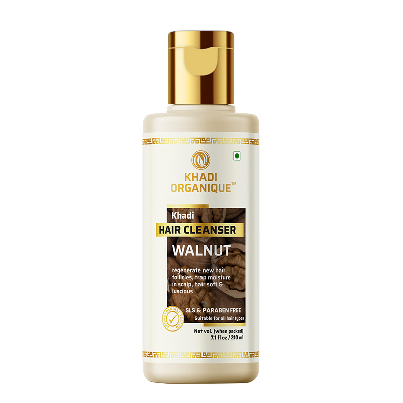 Khadi Organique Walnut Hair Cleanser (Shampoo) - Sls & Paraben Free - 210ml