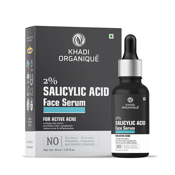 Khadi Organique Salicylic Acid 2% + Hyaluronic Acid 1% Clarifying Face Serum-30 ml