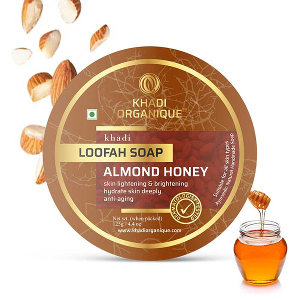 Khadi Organique Almond Honey Loofah Soap