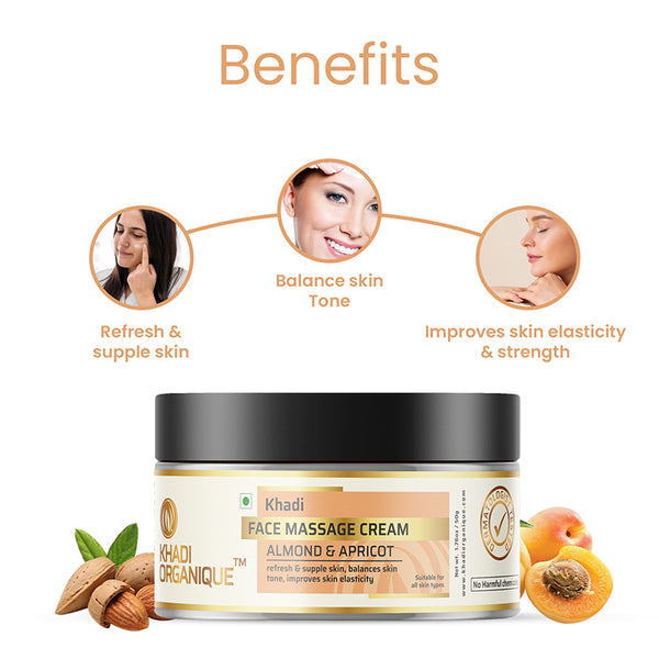 Khadi Organique Almond & Apricot Face Massage Cream