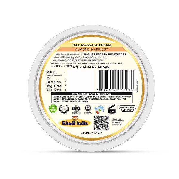 Khadi Organique Almond & Apricot Face Massage Cream