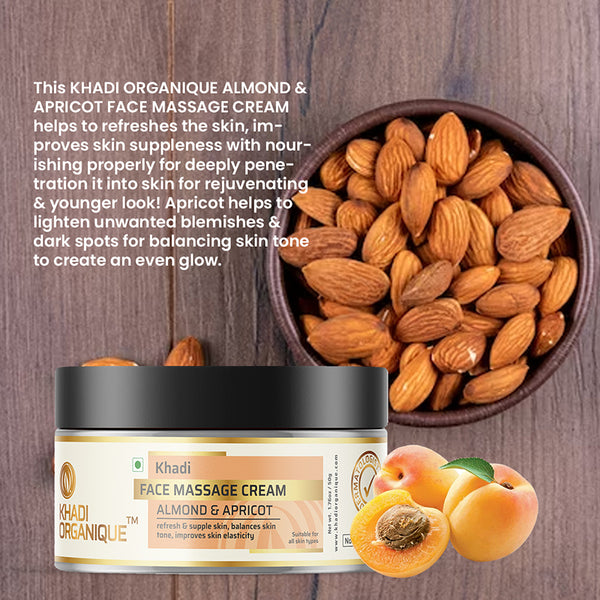 Khadi Organique Almond & Apricot Face Massage Cream