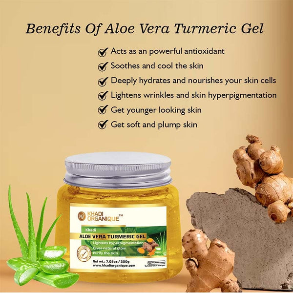 Khadi Organique Aloe Vera Turmeric Gel -200gm