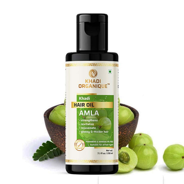 Khadi Organique Amla Hair Oil Paraben Mineral Oil Free-210ml