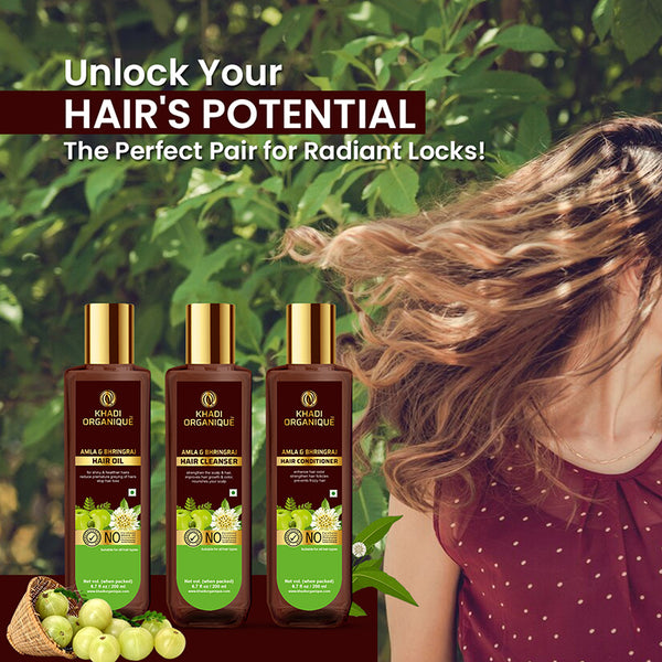 Khadi Organique Amla & Bhringraj Anti-Hair Fall Combo