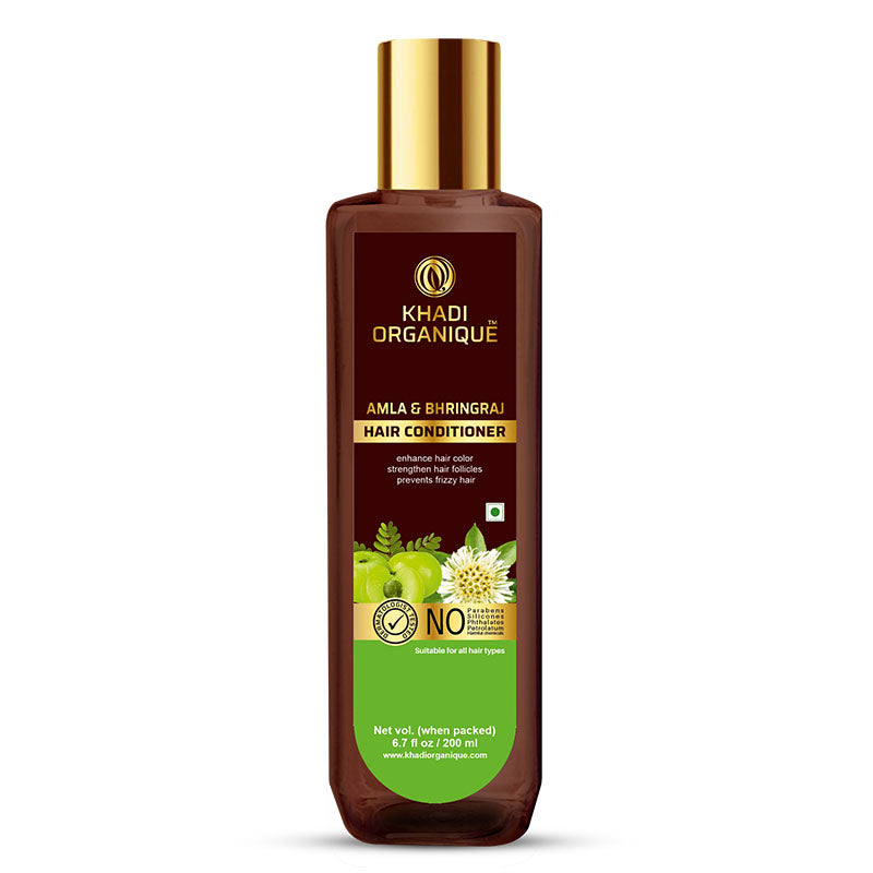 Khadi Organique Amla Bhringraj Hair Conditioner  - SLS And Paraben Free-200 ml