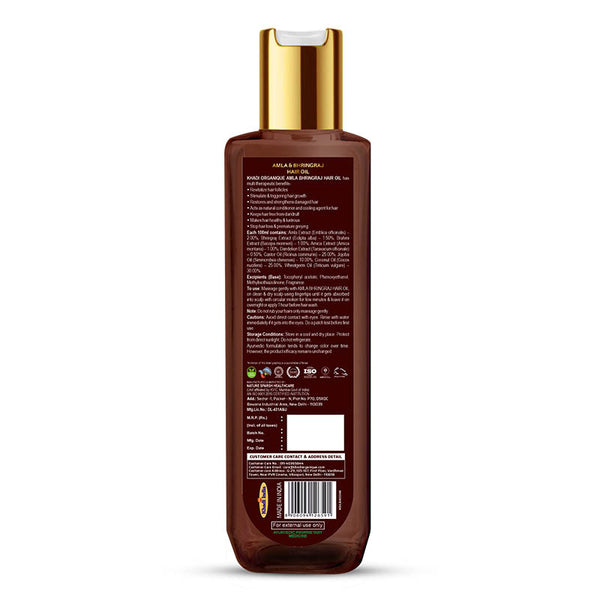 Khadi Organique Amla & Bhringraj Hair Oil Premium -200 ml