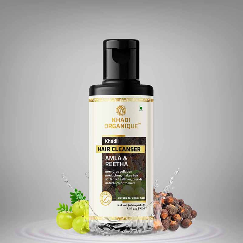 Khadi Organique Amla & Reetha Hair Cleanser (Shampoo) - 210ml