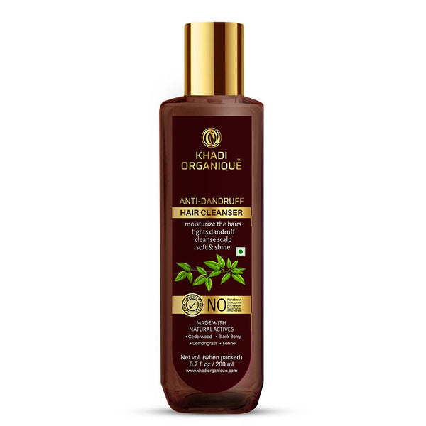Khadi Organique Anti Dandruff Hair Cleanser/Shampoo - SLS And Paraben Free-200 ml