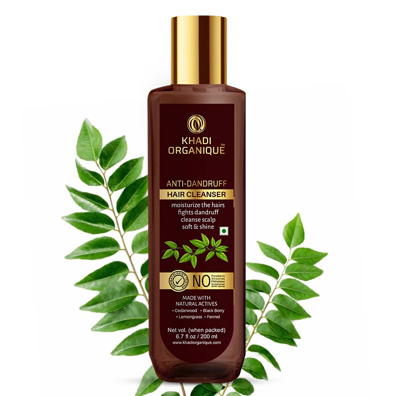 Khadi Organique Anti Dandruff Hair Cleanser/Shampoo - SLS And Paraben Free-200 ml