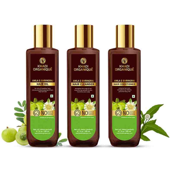 Khadi Organique Amla & Bhringraj Anti-Hair Fall Combo