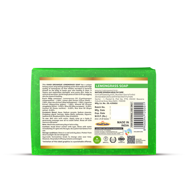 Khadi Organique Lemongrass Soap (Pack Of 3)