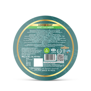 Khadi Organique Mint Cucumber Loofah Soap