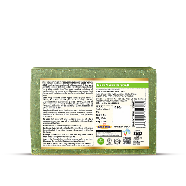 KHADI ORGANIQUE GREEN APPLE SOAP (Pack Of 3)