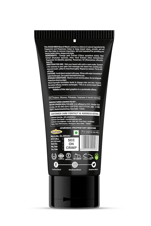 Khadi Men Beard Wash for Men - Hydrating, Sulfate-Free Formula for Soft & Manageable Beards - 100ML
