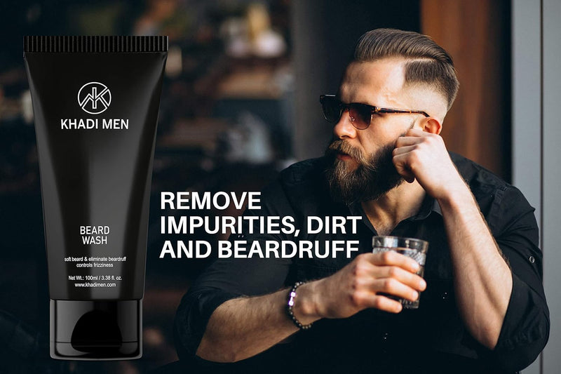 Khadi Men Beard Wash for Men - Hydrating, Sulfate-Free Formula for Soft & Manageable Beards - 100ML