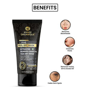 Khadi Organique Activated Bamboo Charcoal Peel Off Mask  - SLS And Paraben Free