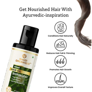 Khadi Organique Bhringraj Hair Oil -210ml