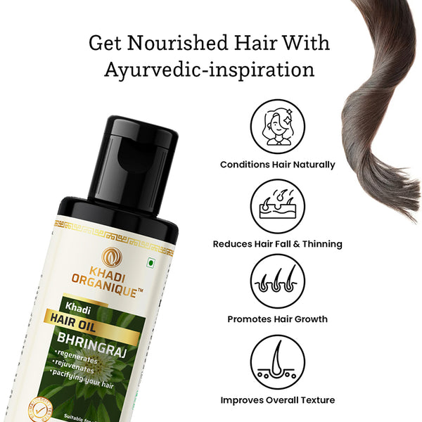 Khadi Organique Bhringraj Hair Oil -210ml