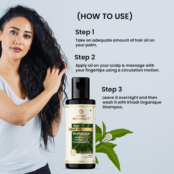 Khadi Organique Bhringraj Hair Oil -210ml