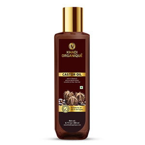 Khadi Organique Castor Oil (100% Cold Pressed Oil) - 200 ml