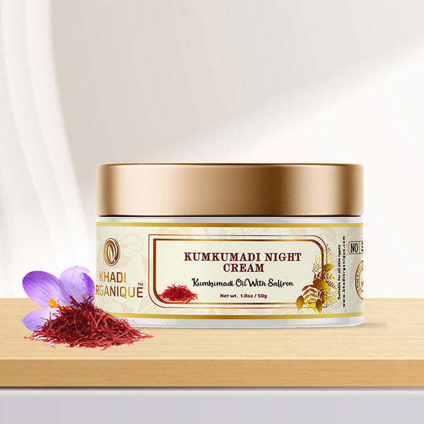 Khadi Organique Kumkumadi Night Cream For Skin Lightening & Skin Brightening - 50GM