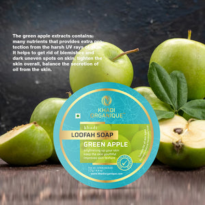 Khadi Organique Green Apple Loofah Soap