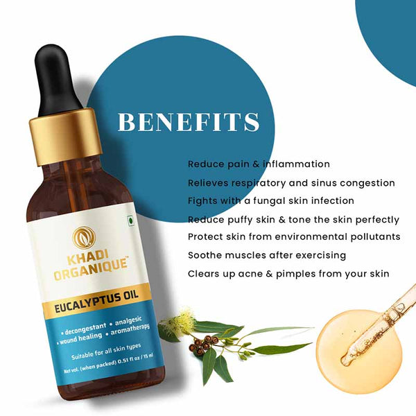 Khadi Organique Eucalyptus Essential Oil - 15 ml