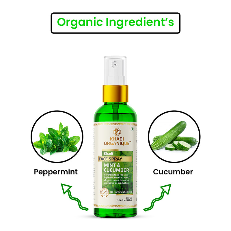 Khadi Organique Mint & Cucumber Face Spray