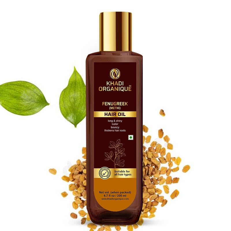 Buy Fenugreek (Methi) Hair Oil - Khadi Organique | Methi Oil For Hair ...