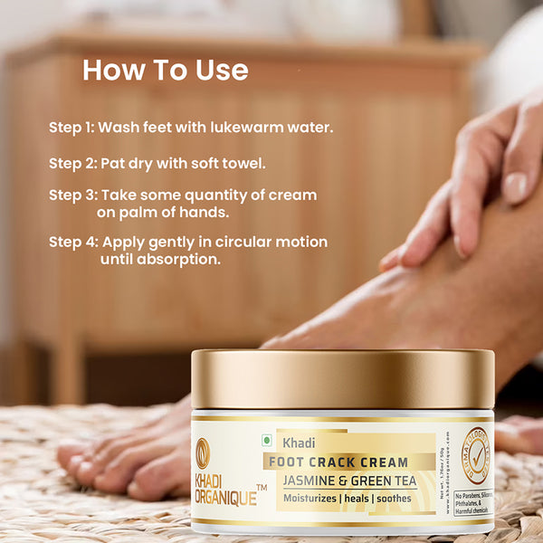 Khadi Organique Jasmine & Green Tea Foot Crack Cream