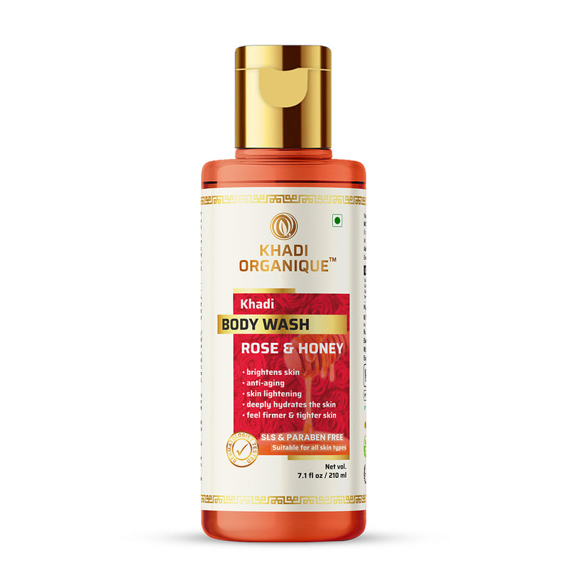 Khadi Organique Rose & Honey Body Wash (SLS & Paraben Free)