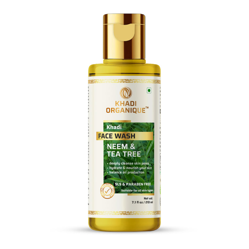 Khadi Organique Neem & Tea Tree Face Wash (SLS & Paraben Free)-210 ml