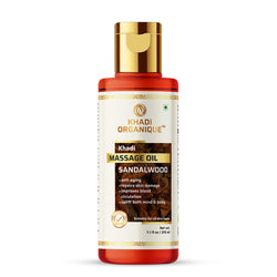 Khadi Organique Sandalwood Massage Oil- Without Mineral Oil-210 ml