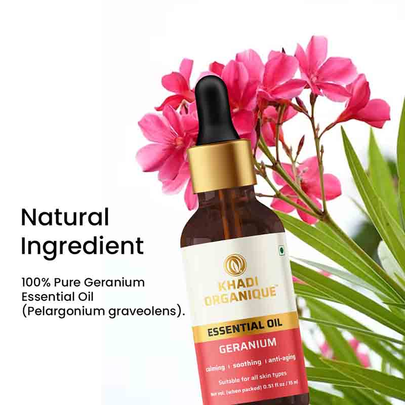 Khadi Organique Geranium Essential Oil  - 15 ml